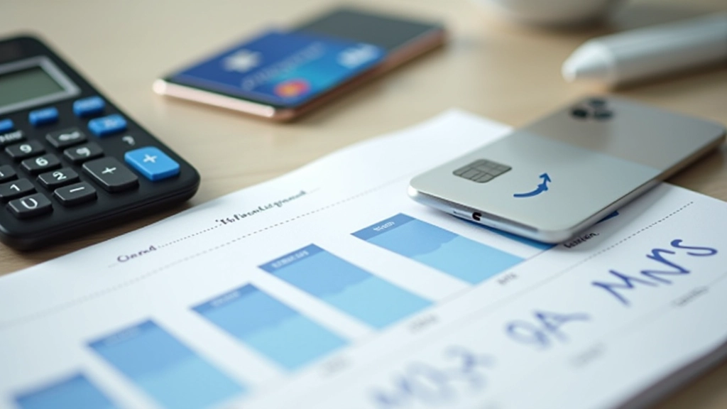 Flat lay of financial tools, calculator, and documents on desk representing fintech trends
