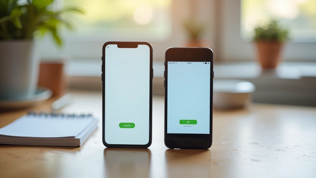 Two smartphones displaying Apple Pay and Google Pay interfaces side by side